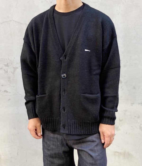 DESCENDANT/NURSE KNIT CARDIGAN (BLACK)