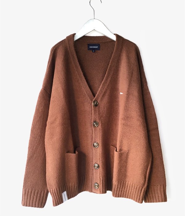 DESCENDANT/NURSE KNIT CARDIGAN (BROWN)