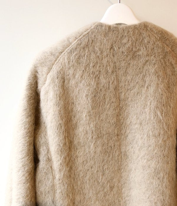 FUMIKA_UCHIDA/MOHAIR SHAGGY JACKET COAT(BEIGE/gold)