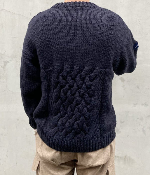 DESCENDANT/FADED CABLE KNIT (NAVY)