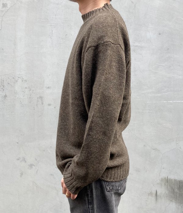 MHL. FINE SHETLAND ブラウン MHL./FINE SHETLAND KNIT (BROWN)