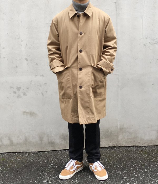 MHL COTTON NYLON TWILL コート（2022製） MHL./PROOFED COTTON NYLON TWILL COAT (DARK BROWN)