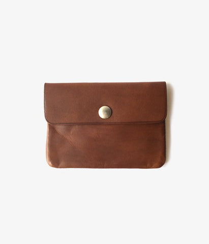 MHL./TOUGH LEATHER COIN CASE (BROWN)