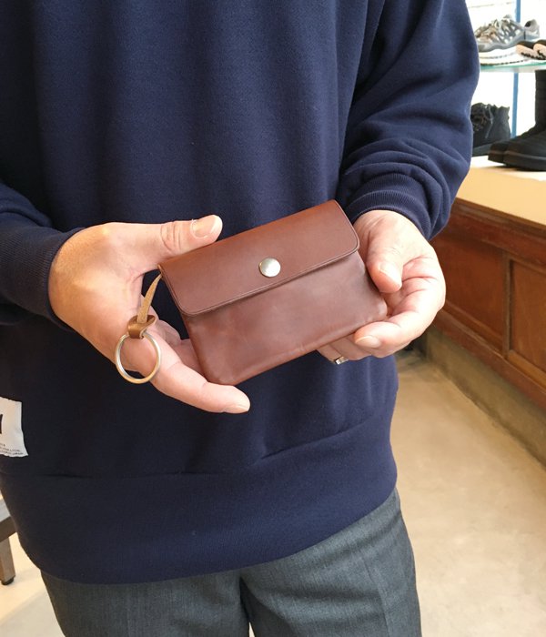 MHL./TOUGH LEATHER COIN CASE (BROWN)