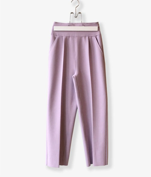 PHEENY/AMUNZEN HIGH WAIST TAPERED PANTS(LAVENDER)