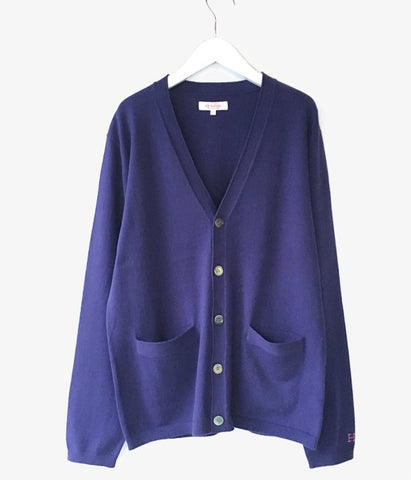 HOLLYWOOD RANCH MARKET/SPRING COTTON CASHMERE WASHABLE CARDIGAN (NAVY)