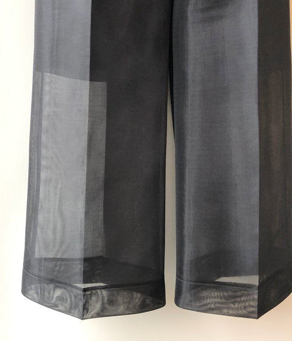 PHEENY/SEER DOUBLE KNIT WIDE SLACKS(BLACK)