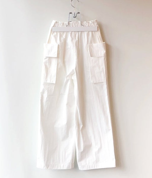 PHEENY/COTTON NYLON TUSSAH MILITARY PANTS(WHITE)