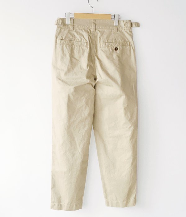 MHL./WASHED CHINO COTTON PANTS (BEIGE)