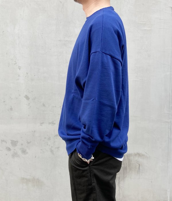 DESCENDANT/MADISON CREW NECK KNIT COOL MAX (BLUE)