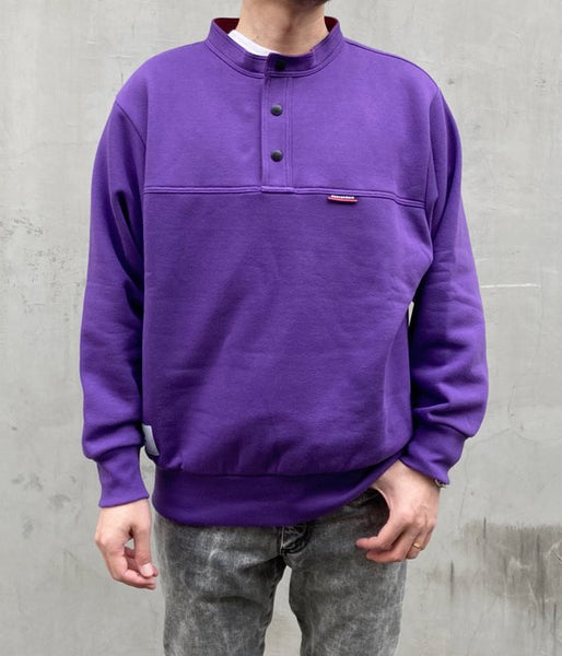 DESCENDANT/VOIL HENRY NECK SWEATSHIRT (PURPLE)