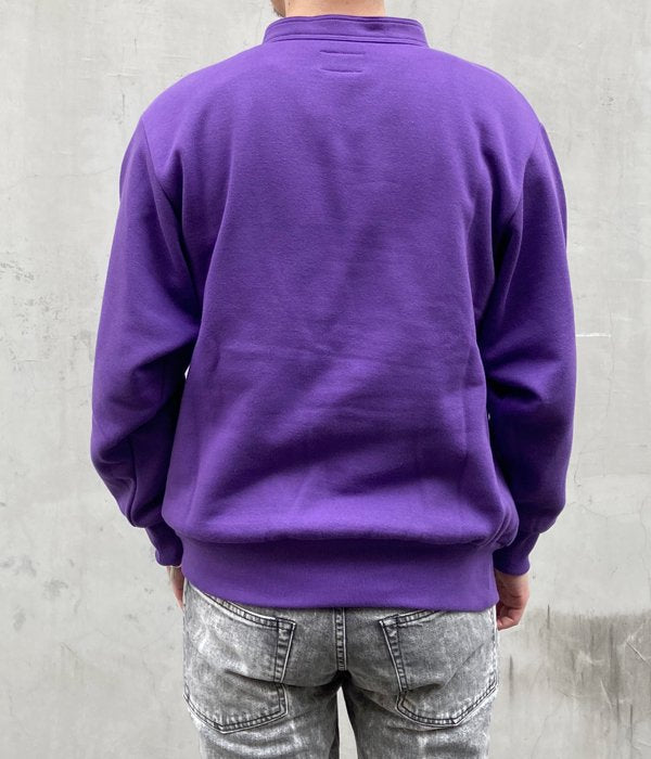 DESCENDANT/VOIL HENRY NECK SWEATSHIRT (PURPLE)