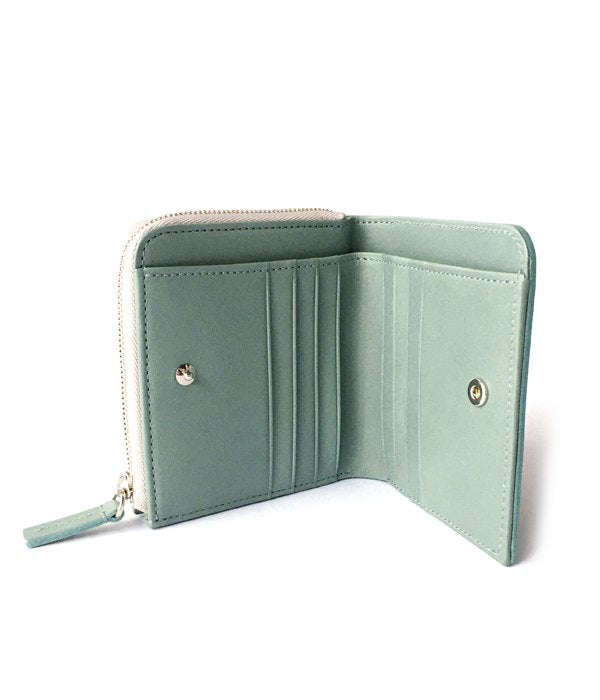 MARGARET HOWELL/SMOOTH LEATHER FOLD WALLET (BLUE)