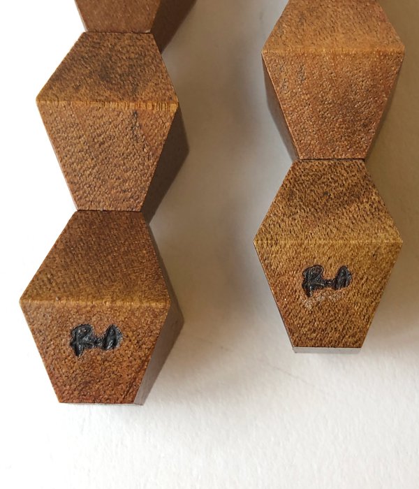 R.ALAGAN/COLOMN WOOD EARRINGS(LIGHT BROWN)