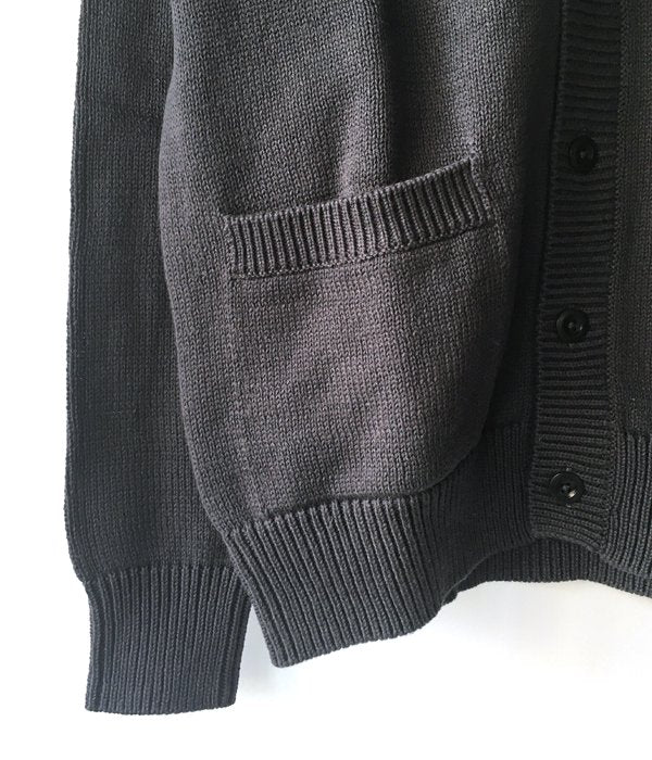 MHL./ROUGH COTTON CARDIGAN (GRAY)