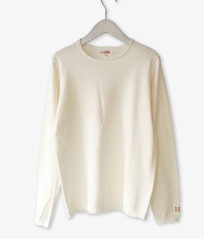 HOLLYWOOD RANCH MARKET/SPRING COTTON CASHMERE WASHABLE CN SWEATER WM (NATURAL)