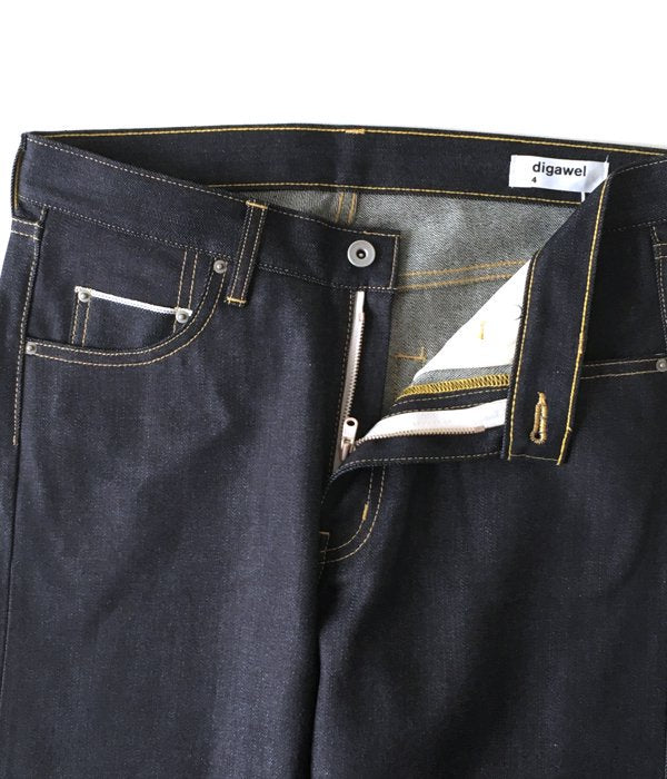 DIGAWEL/STRAIGHT DENIM PANTS (NAVY)