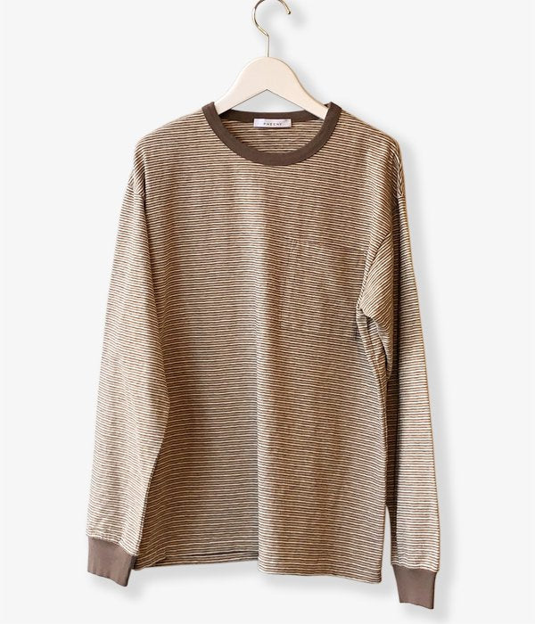 PHEENY/MULTI-STRIPE L/S TEE(BROWN)