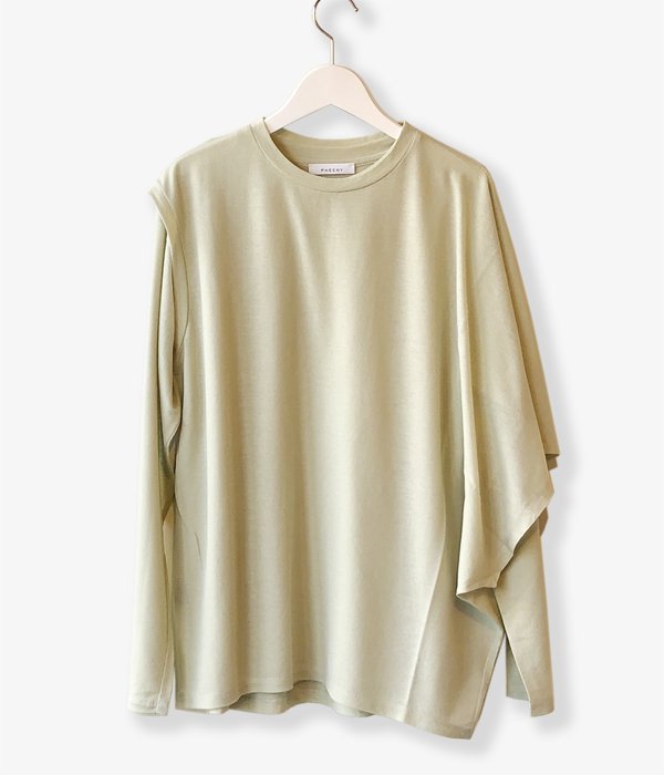 PHEENY/COTTON NYLON SEER LAYERED TEE(PEAR)