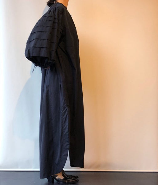 WRYHT/CHO-CHIN SLEEVE FOLK DRESS(BLACK)