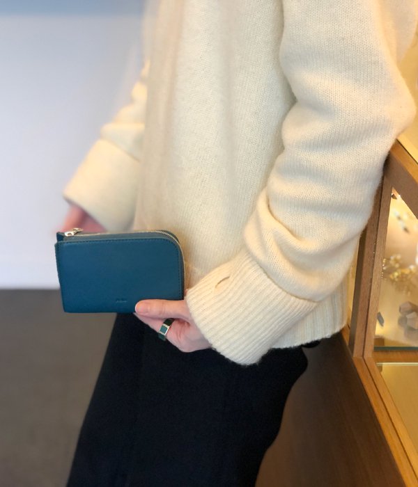Aeta/FULL GRAIN LEATHER WALLET TypeB(BLUEGREEN)