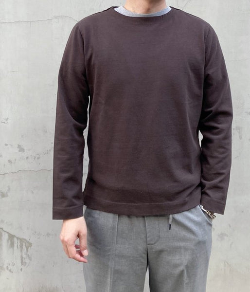 MHL./DRY COTTON JERSEY LS (BROWN)(1)