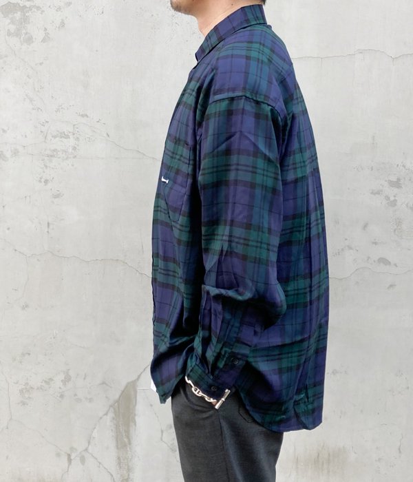 DESCENDANT/HYANNIS B.D LS SHIRT FULL SIZE (NAVY)