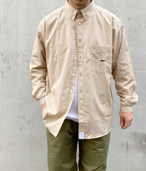 DESCENDANT/PRINCE B.D LS SHIRT FULL SIZE (BEIGE)