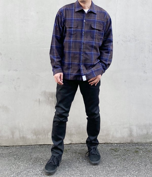 DESCENDANT MILPITAS CHECK LS SHIRT　WTAPS DESCENDANT/MILPITAS CHECK LS SHIRT (NAVY)