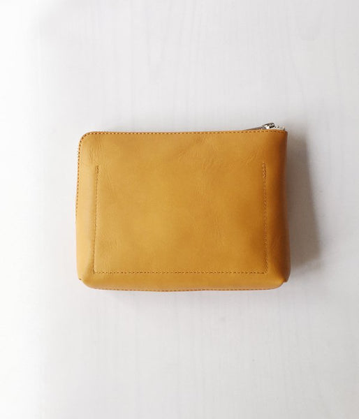 MHL./BASIC LEATHER POUCH M (YELLOW)