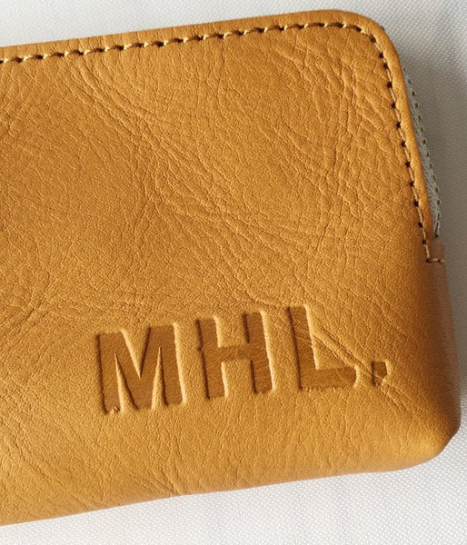 MHL./BASIC LEATHER POUCH S (YELLOW)