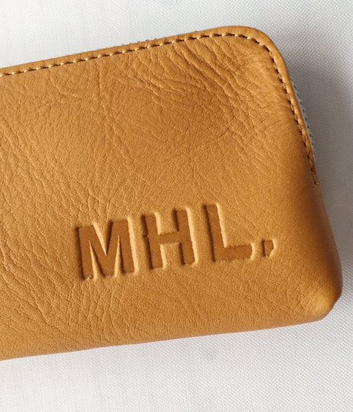 MHL./BASIC LEATHER PENCIL CASE (YELLOW)