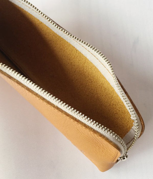 MHL./BASIC LEATHER PENCIL CASE (YELLOW)