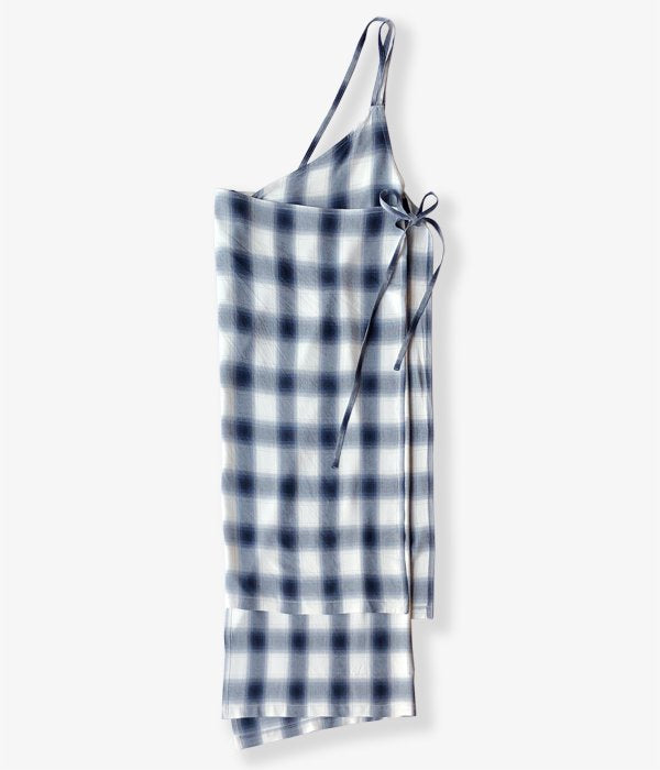 PHEENY/RAYON OMBRE CHECK APRON DRESS(BLUE)