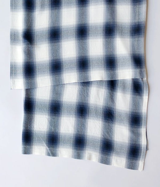 PHEENY/RAYON OMBRE CHECK APRON DRESS(BLUE)