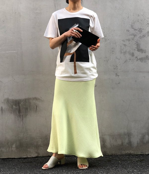 PHEENY/DOBBY BIAS SKIRT(LIME)