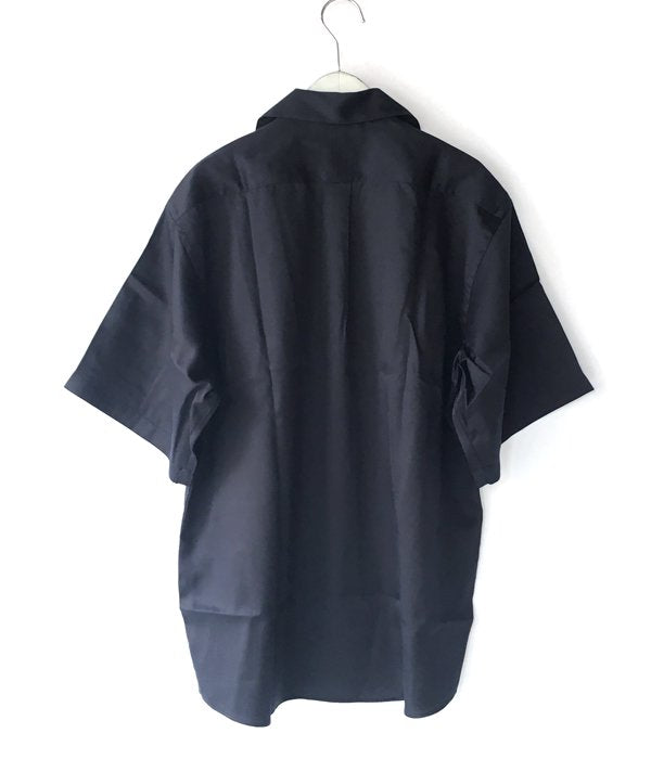 DESCENDANT/PIER SATIN SS SHIRT (NAVY)