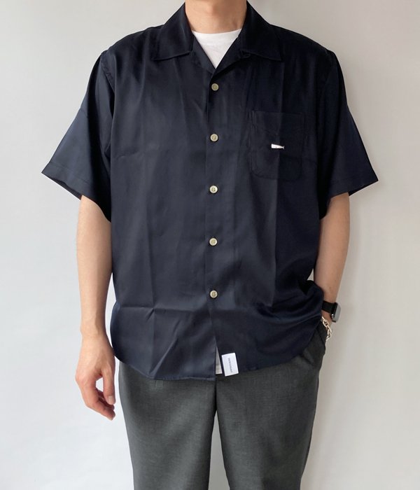 低価最安値DESCENDANT PIER SATIN SS SHIRT ピンク トップス