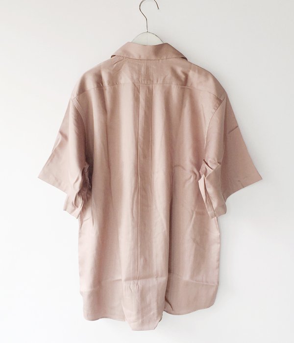 DESCENDANT/PIER SATIN SS SHIRT (PINK)