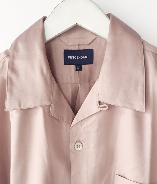 DESCENDANT/PIER SATIN SS SHIRT (PINK)