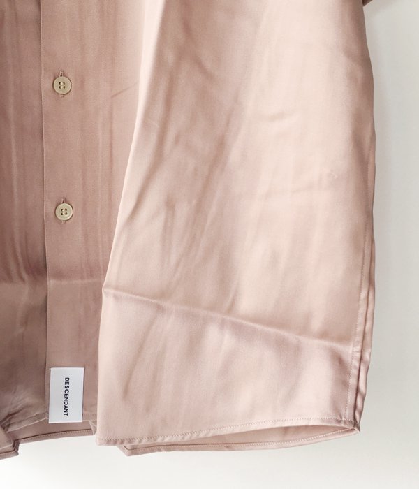 DESCENDANT/PIER SATIN SS SHIRT (PINK)