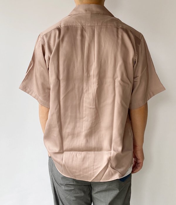 DESCENDANT/PIER SATIN SS SHIRT (PINK)