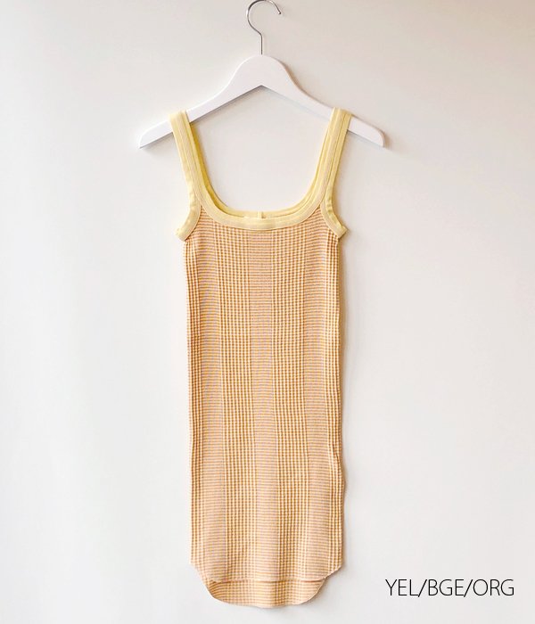 FUMIKA_UCHIDA/Needle Drawing/BORDER STRAIGHT-NECK TANK