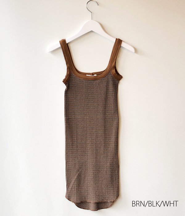 FUMIKA_UCHIDA/Needle Drawing/BORDER STRAIGHT-NECK TANK