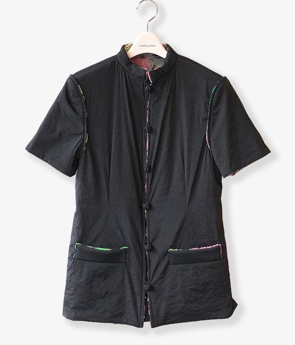 FUMIKA_UCHIDA/Pile/FLORAL REVERSIBLE CHINA JACKET(BLACK)