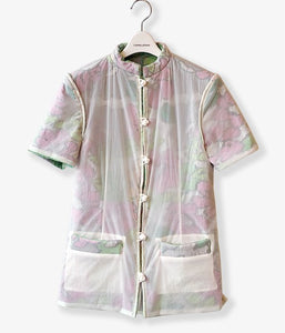 FUMIKA_UCHIDA/Pile/FLORAL REVERSIBLE CHINA JACKET(WHITE)