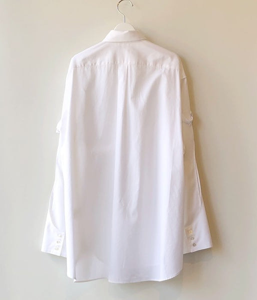 FUMIKA_UCHIDA/Oxford/ARM-BELTED SHIRTS(WHITE)