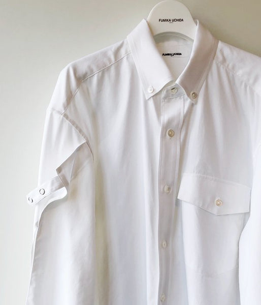 FUMIKA_UCHIDA/Oxford/ARM-BELTED SHIRTS(WHITE)