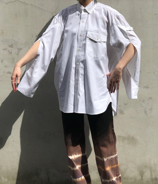 FUMIKA_UCHIDA/Oxford/ARM-BELTED SHIRTS(WHITE)