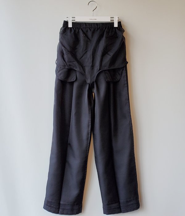 FUMIKA_UCHIDA/Monofilament/DOUBLE-WAIST REVERSIBLE SLACKS(BLACK)